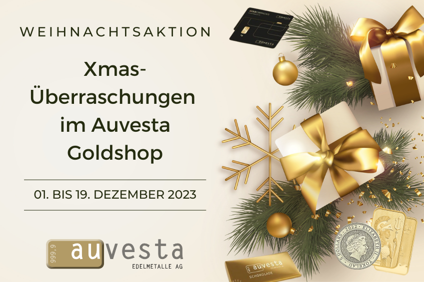 Weihnachtszeit ist Geschenkezeit – Glänzende Wochen auch im Auvesta Goldshop